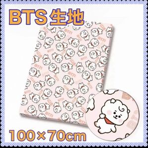 BTS bt21 綿ポリ生地 100cm×70cm ジン Jin RJ アルパカ