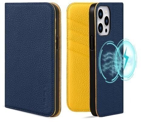 iPhone 15 ProMax ケース 本革 多機能 ワイヤレス充電対応