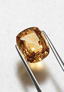 美品！ シトリン 6.53ct シャミ角 ルース (LA-2682)