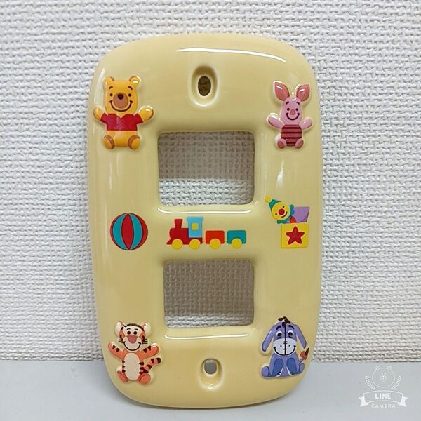 ディズニー くまのプーさん 陶器 スイッチカバー