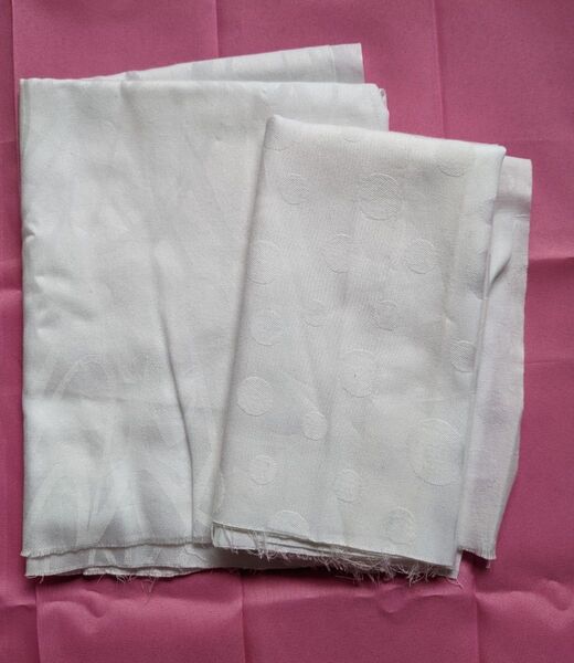 ★生地*はぎれ*ハンドメイド*手芸材料*白*飾り織★