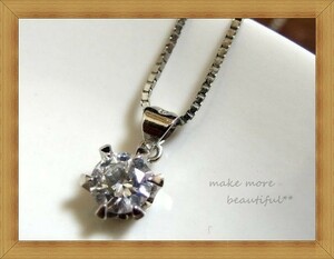 ★STERLING SILVER/シルバー製★材質不明 キラキラ輝くダイヤカット★クリアストーンネックレス★86