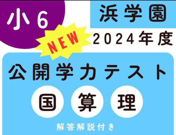 浜学園小6 最新版2024年 公開学力テスト 3科目
