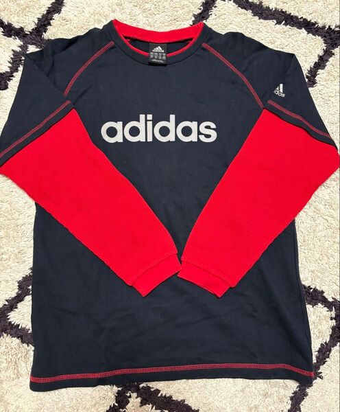 男の子ボーイズ adidas長袖トレーナー Tシャツ160