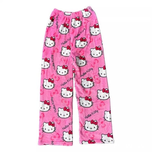 【新品】ハローキティ フリースパジャマ ふわふわ ルームウェア ピンク