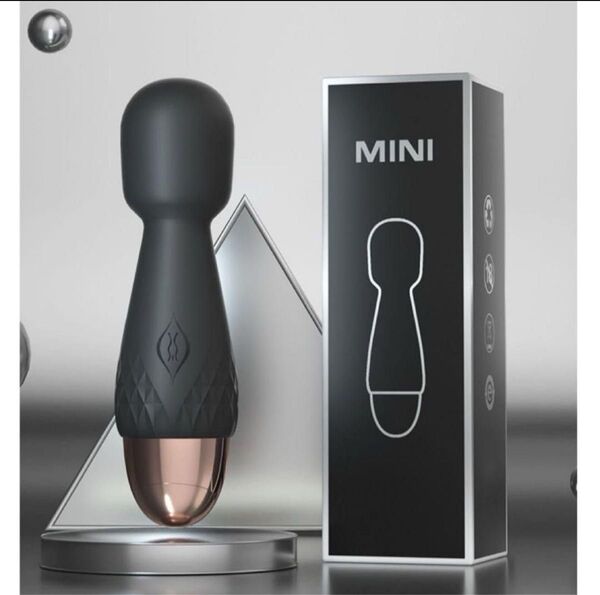 【ブラック】電動マッサージ器 ハンディマッサージャー バイブ機能 電マ USB