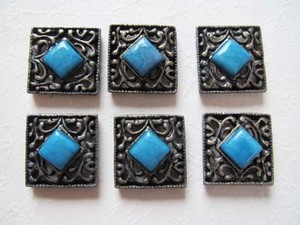 2H gold old beautiful × turquoise square set 