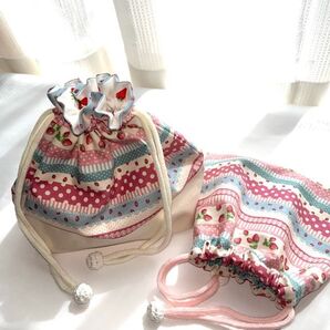 ハンドメイド お弁当袋とコップ袋