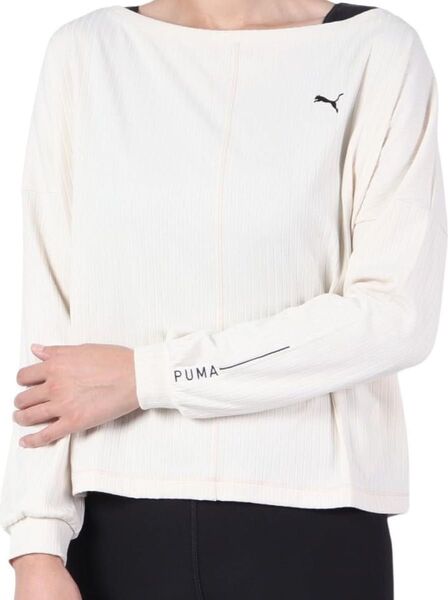 PUMA トレーニングウェア 長袖トップス ベージュヨガ フィットネス ロンT 長袖 吸水速乾 STUDIO UNWIND LS