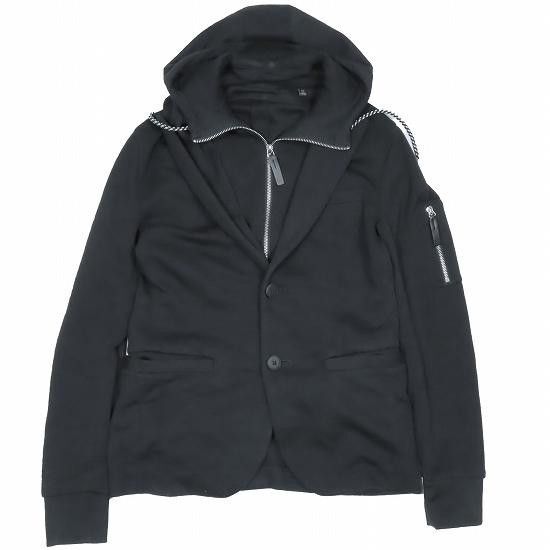 A/X ARMANI フード付き テーラードジャケット黒 XS メンズ