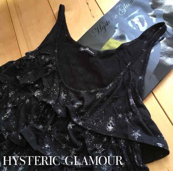 HYSTERIC GLAMOUR*6段フリル総柄タンクワンピ