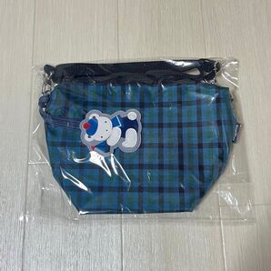 【新品】ファミリア familiar ポシェット 舟型 XB ブルー系チェック 青