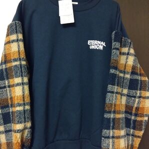 切り替え 裏起毛 トレーナー