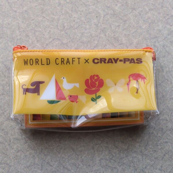 WORLD CRAFT×CRAY-PAS ポーチ(サクラクレパスふとまき12色)