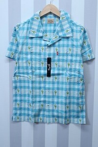 2-5897/新品 マーブルズ サボテン柄ラメチェックシャツ MARBLES S/S CACTUS LAME CHECK SHIRTS 送料200円 ●