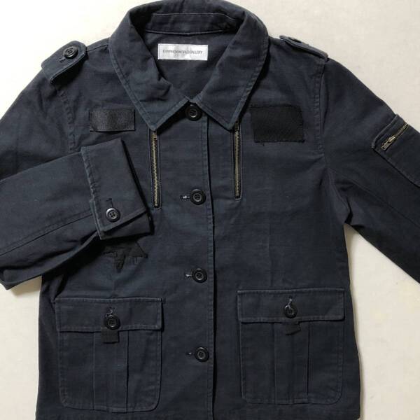 E hyphen world gallery イーハイフン M-65 タイプ ミリタリー ジャケット 黒 管理C128