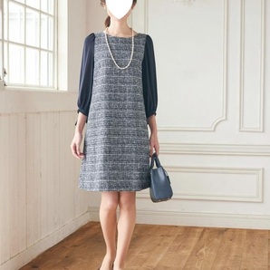 ⑤タグ付き新品★組曲★ラメループモール ツイードワンピース★タグに書き込みあり★フォーマル★セレモニー★卒園式 入園式 卒業式 入学式