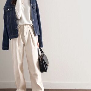 【新品】クラシカルエルフチノタックワイドパンツ ナチュラル L