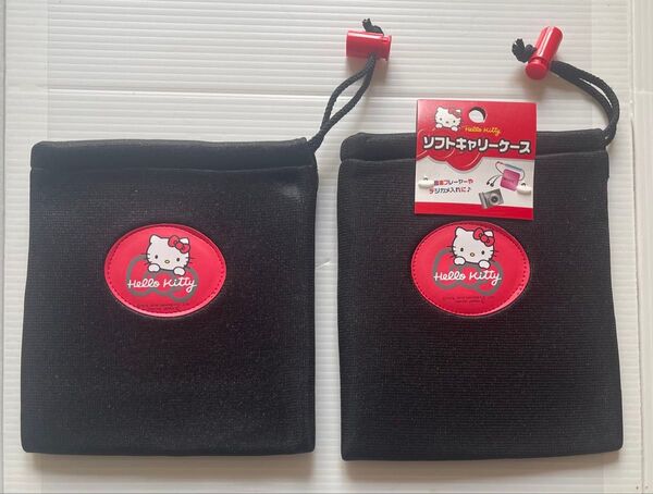 未使用 Hello Kitty ハローキティソフトキャリーケース クッションポーチ2枚