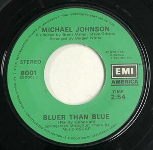 MICHAEL JOHNSON BLUER THAN BLUE/TWO IN LOVE シングルレコード