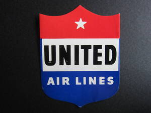  United Airlines #*# luggage label #1940~50's about 