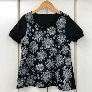 美品！mila schon BLUE LABEL 花柄 カットソー(40)ミラショーン ブルーレーベル