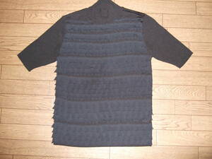 CHAVARIE　黒色　レースいっぱい半袖セーター　11号サイズ