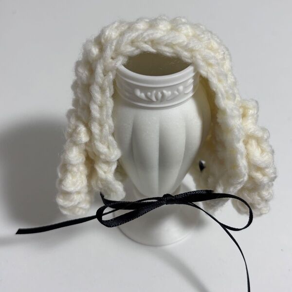 ぬいぐるみ用 帽子 ちびぐるみサイズ ぬい帽子 ハンドメイド リボン 編み物
