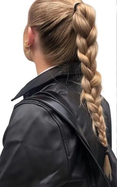 ヘアゴムウィッグ 三つ編みウィッグ