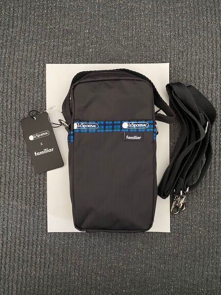 【新品タグ付き】LeSportsac レスポートサック ミニショルダーバッグ スマホショルダー ネイビー