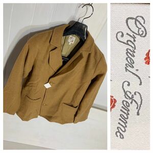 Orgueil Femmeorugeiyu Studio daruchi The n unused tag attaching made in Japan? pea coat pea coat? double wool jacket coat 1. tea 