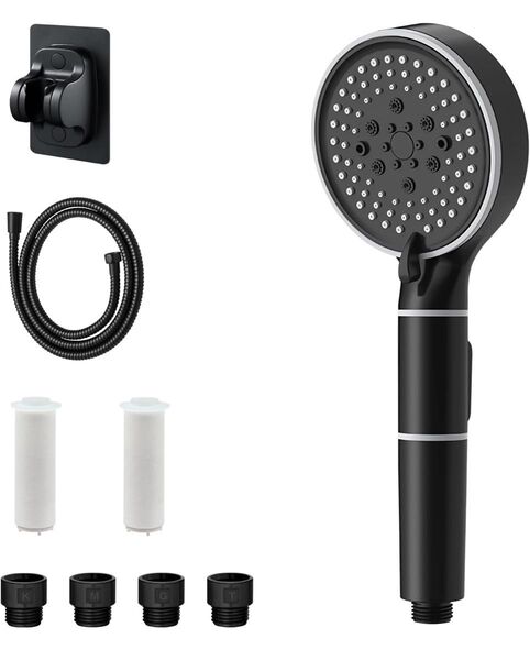 シャワーヘッド シャワーヘッドマイクロナノバブル 塩素除去シャワー ヘッド 節水シャワーヘッド 両面の水出口 5+1段階モード