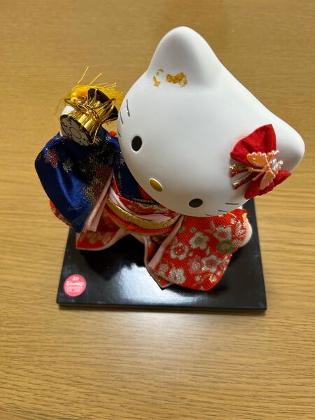 ハローキティ 日本人形 陶器製 着物 置物 小鼓 サンリオ