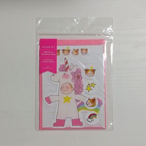 【中古】ココ レターセット ユニコーン ミニレター ミニレターセット COCO かわいい ピンク