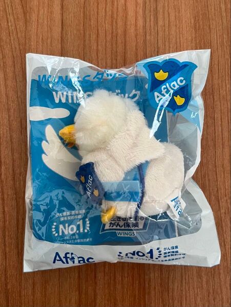 未使用品 アフラック WINGS ダック アヒル非売品 マスコット ぬいぐるみ ストラップ紐つき