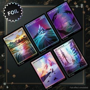 MTG secret lair PixelSnowLands.jpg Foil 冠雪 土地