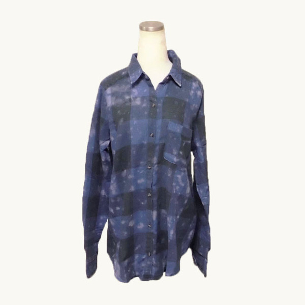 ★SALE★Hollister/ホリスター★ウォッシュ加工チェックシャツ (Blue/M)