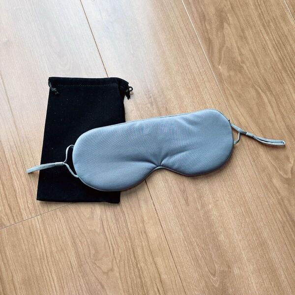 アイマスク 睡眠用 かわいい 遮光 アイピロー 安眠グッズ 温冷両用 グレー