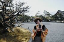 日本製 ハンドメイド アンティーク着物 和服 刺繍ジャガードゴブラン 黄色 イエロー オレンジ 昭和レトロ 厚手着物_画像3
