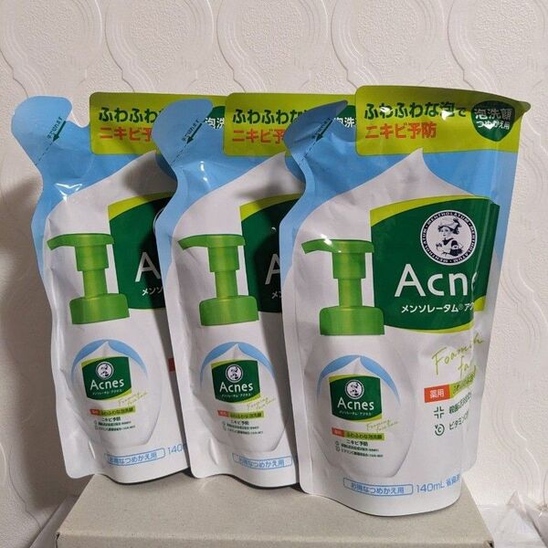 アクネス Acnes ニキビ予防ふわふわ泡洗顔 詰め替えセット メンソレータム 140ml