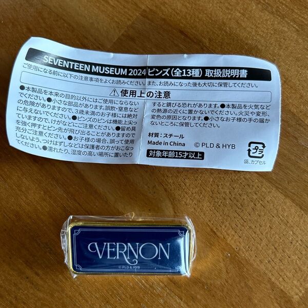 SEVENTEENMUSEUM 2024ガチャ ピンズ VERNON バーノン セブンティーン セブチ SEVENTEEN