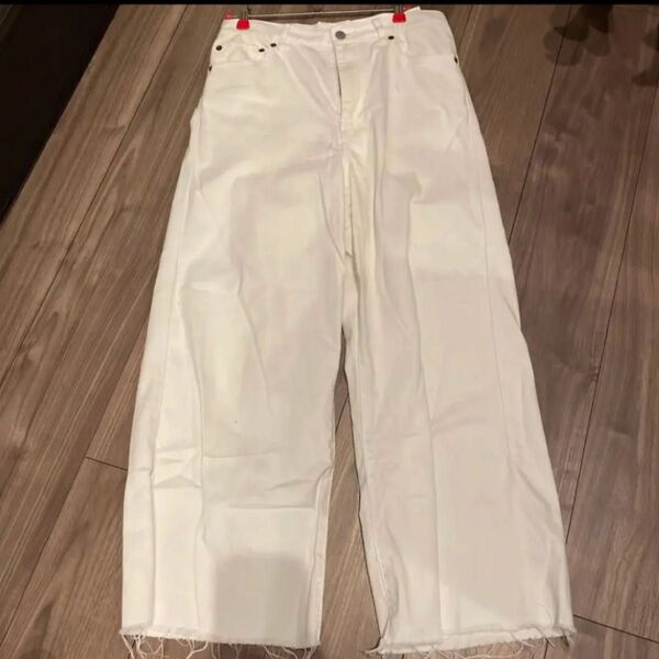 SIMPLICITE B.C STOCK ベーセーストック ワイドパンツ ダメージパンツ タック コットンリネン コットンパンツ