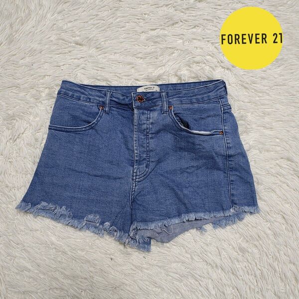 FOREVER21 ショートパンツ デニムパンツ ダメージ加工 Sサイズ