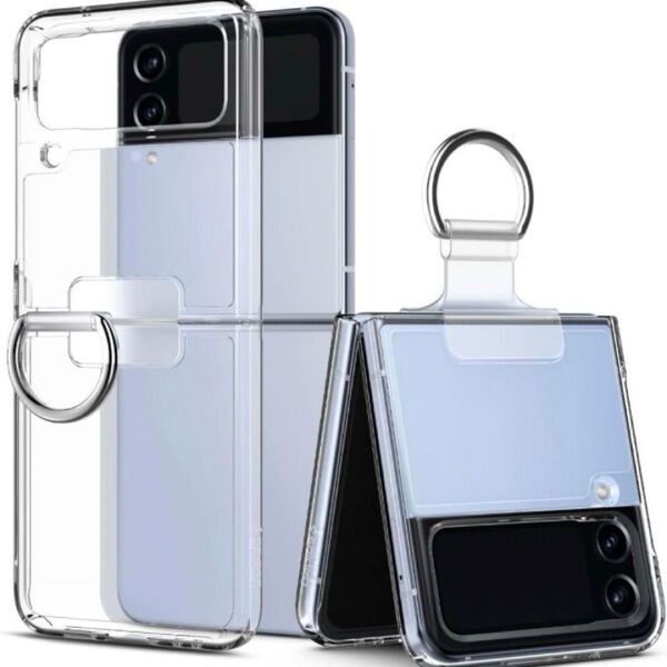 Galaxy Z Flip4 ケース 透明 Dリング カスタマイズ 可能