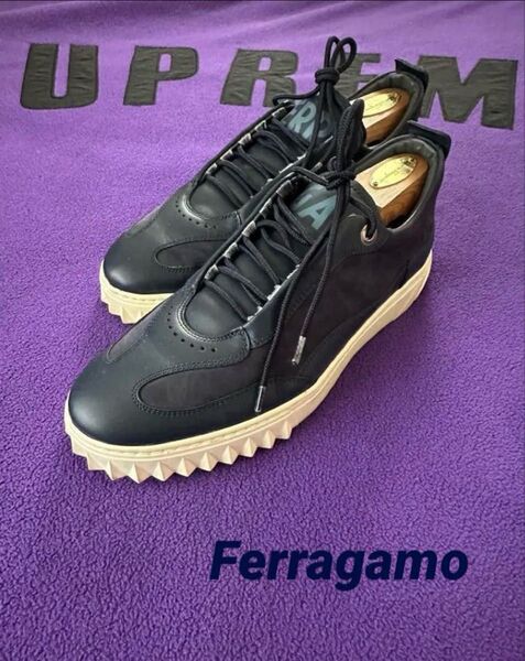 ★レア色・ネイビー★Ferragamo フェラガモ スニーカー AARON