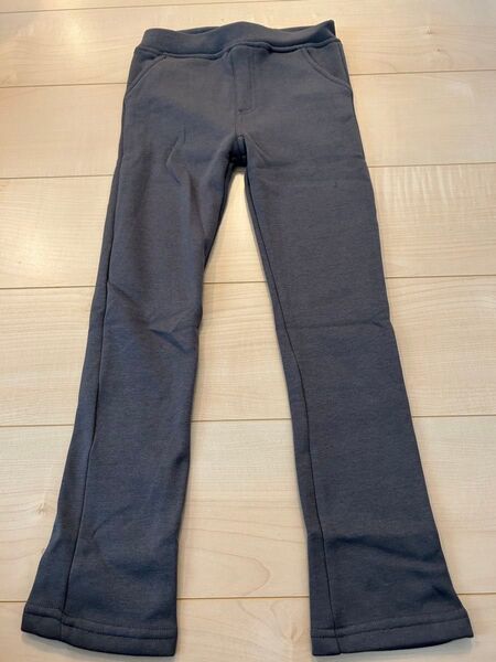 プラスナオ 裏起毛パンツ 130cm チャコールグレー