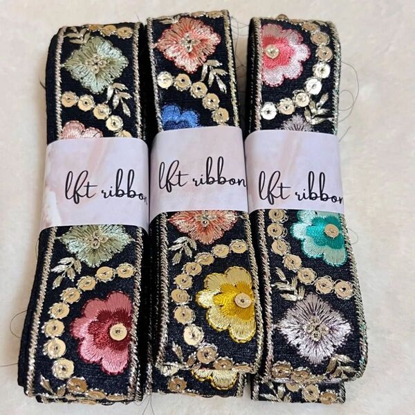 期間限定SALE☆特別価格!インド刺繍リボン 1.5m×3本 福袋