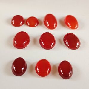 【A68】天然カーネリアン 合計約76.85ct 裸石 ルース オーバル