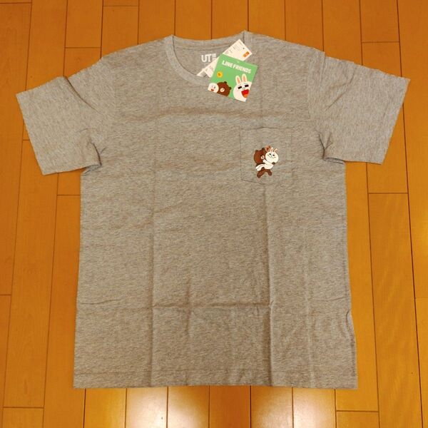 <送料無料>★新品★UNIQLO ユニクロ LINEフレンズ ポケットTシャツ ポケT
