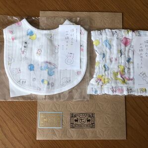 中川政七商店 猫村さんのかや織 スタイ お口ふきん